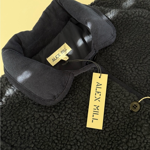 Alex Mill Navy Sherpa Jacket - Picture 3 of 6